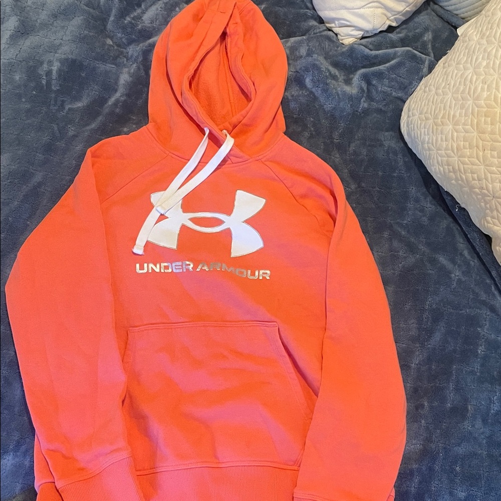 Under Armour Coral Hoodie with White Logo